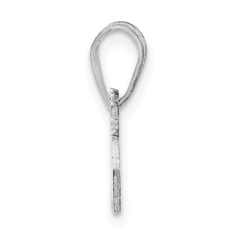 Sterling Silver/Rhodium-plated Massachusetts State Pendant