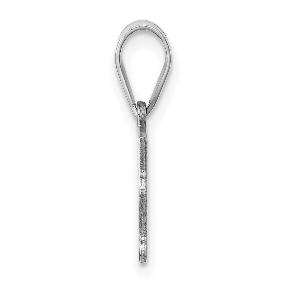 Sterling Silver/Rhodium-plated North Dakota State Pendant