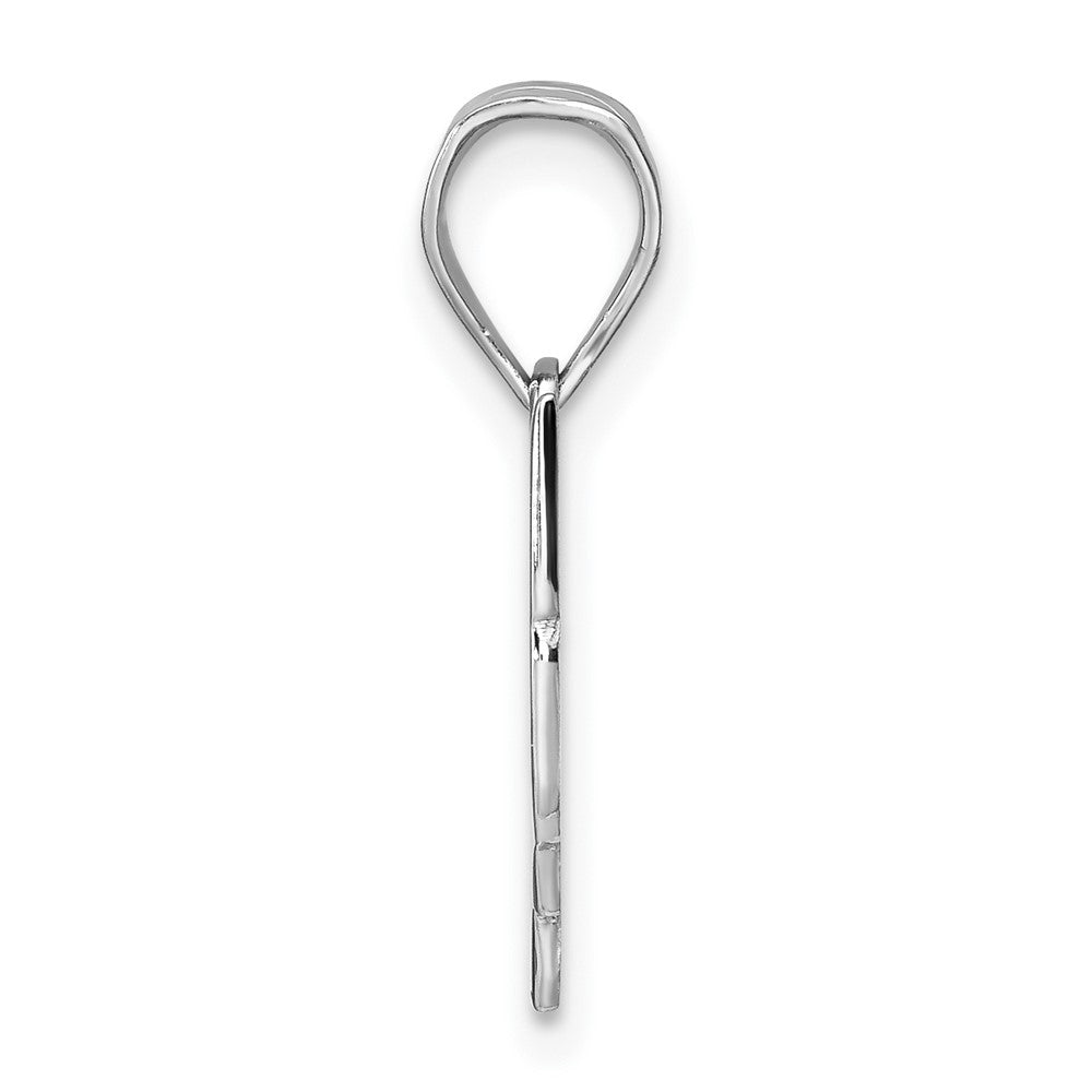 Sterling Silver/Rhodium-plated Ohio State Pendant