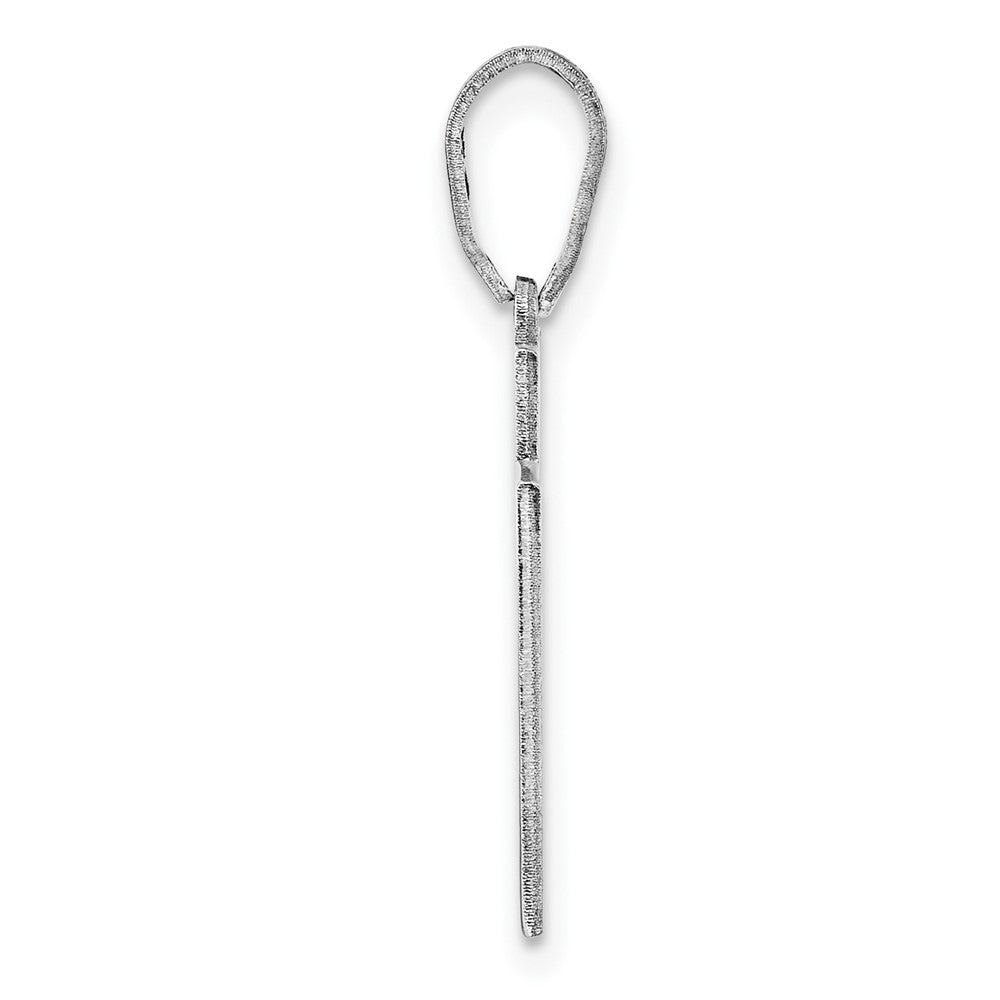 Sterling Silver/Rhodium-plated Utah State Pendant