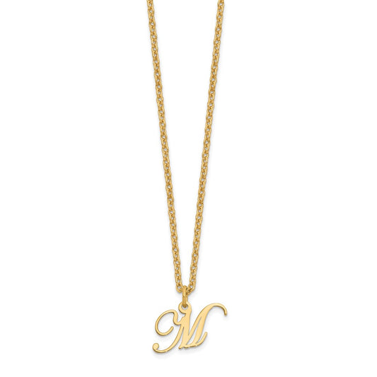 Sterling Silver Gold-plated Letter L Initial Necklace