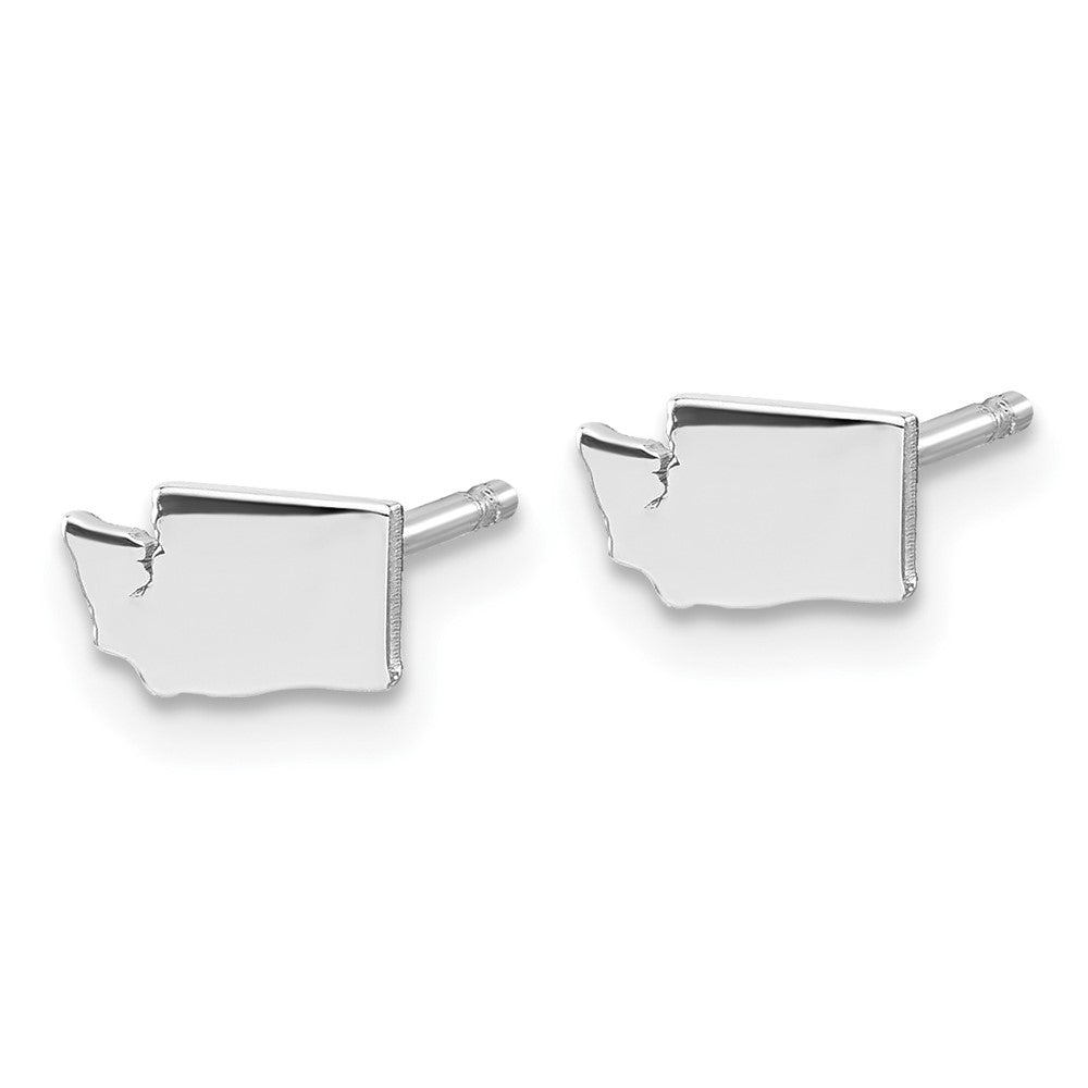 Sterling Silver/Rhodium-plated Washington State Earrings