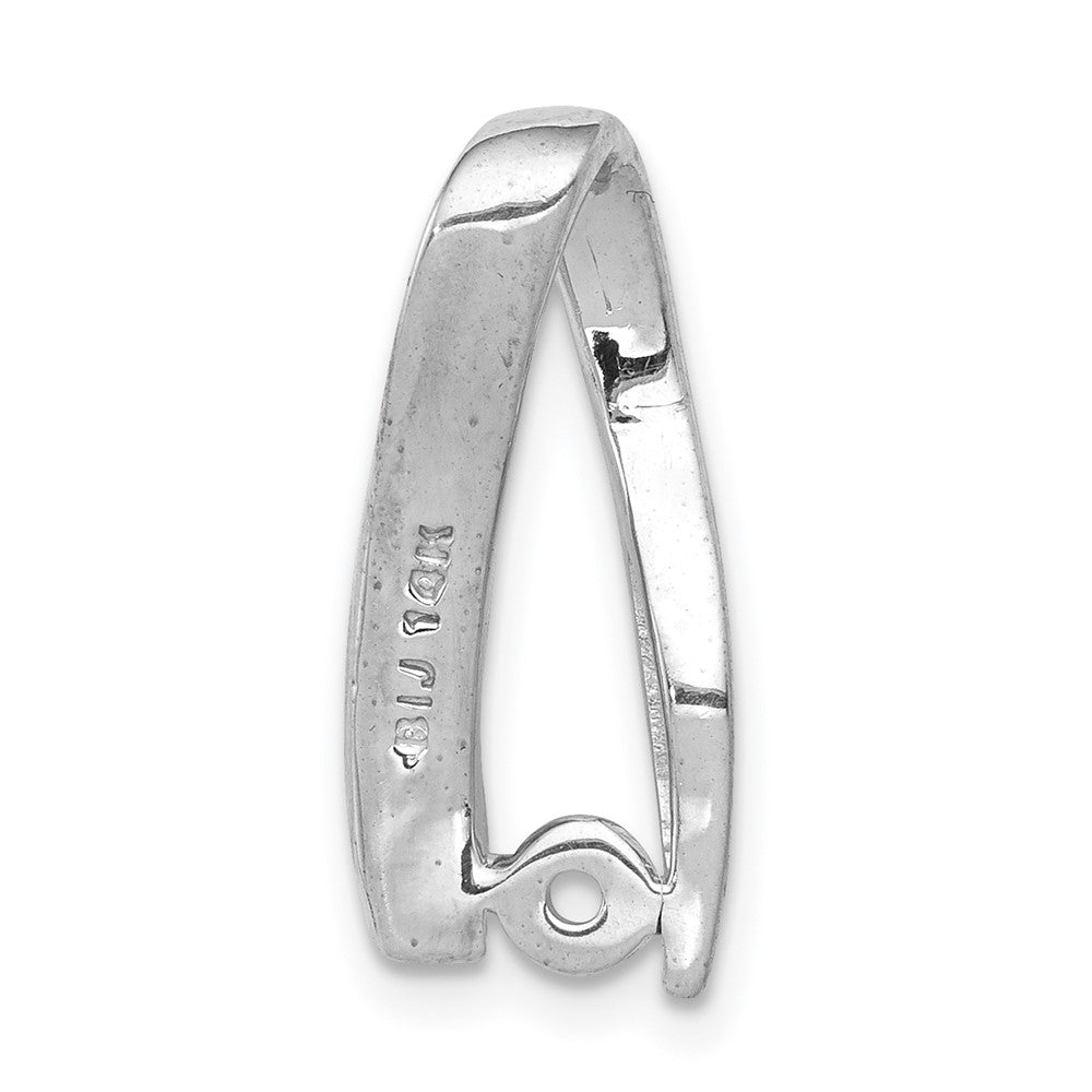 14k White Gold 5/8 carat Lab Grown Diamond VS/SI+ G+ Round Complete Chain Slide Pendant