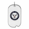 Sterling Silver Rhodium-plated U.S. Navy Dog Tag
