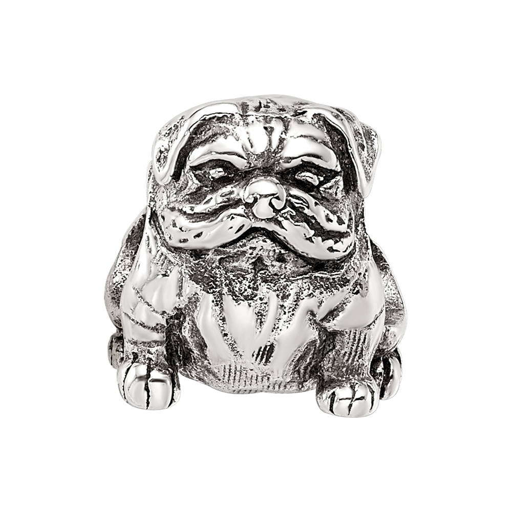 Sterling Silver Reflections Bulldog Bead