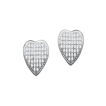 Diamond Heart Earrings