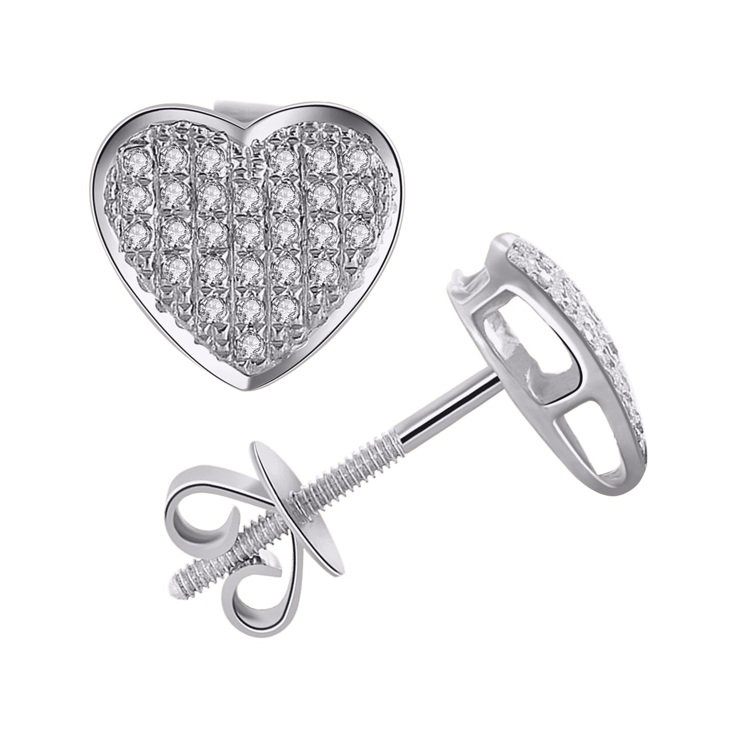 Diamond Heart Earrings