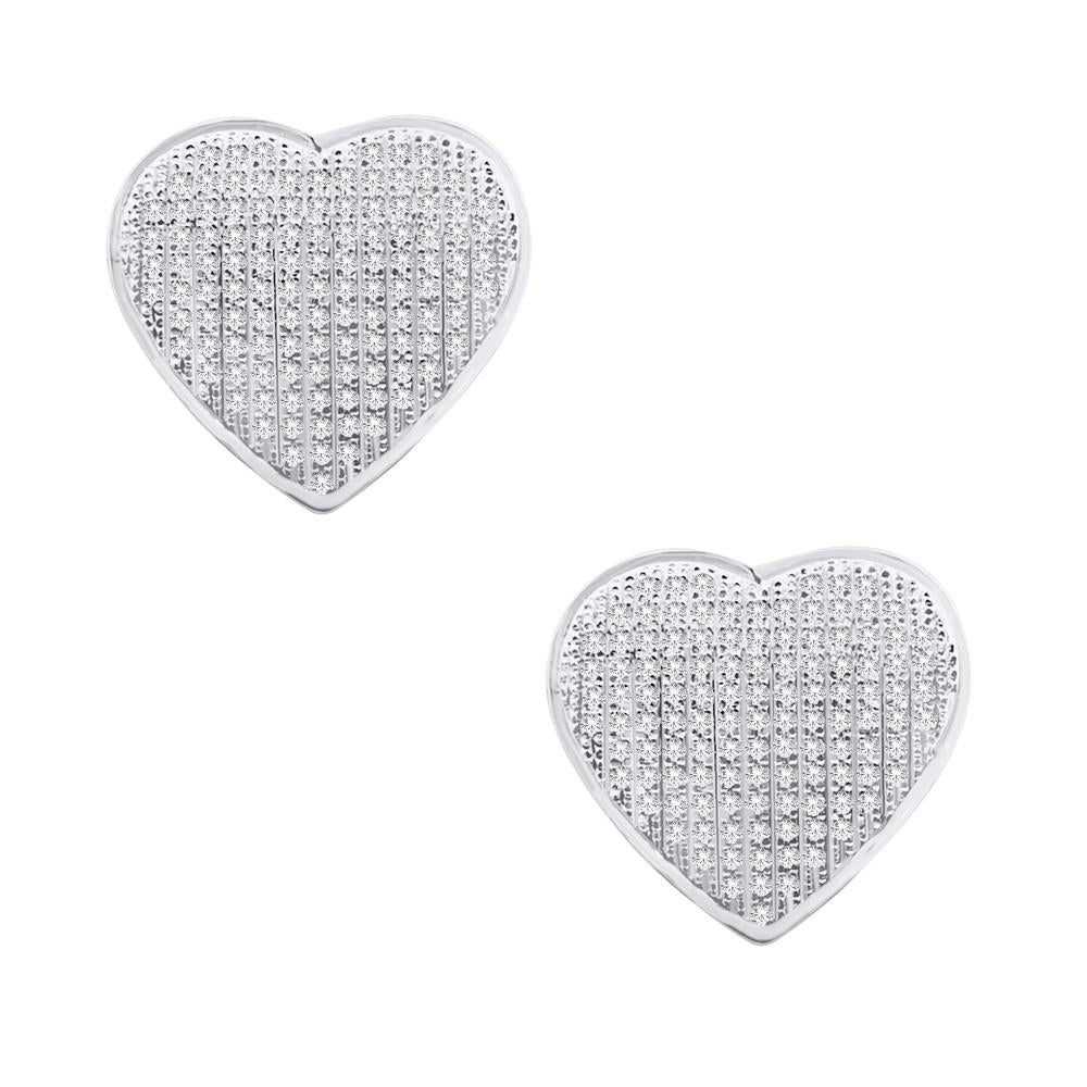 Diamond Heart Earrings