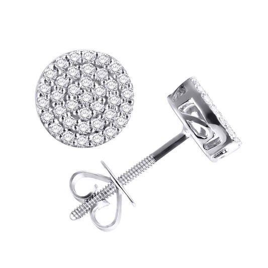 Diamond Round Stud Earrings