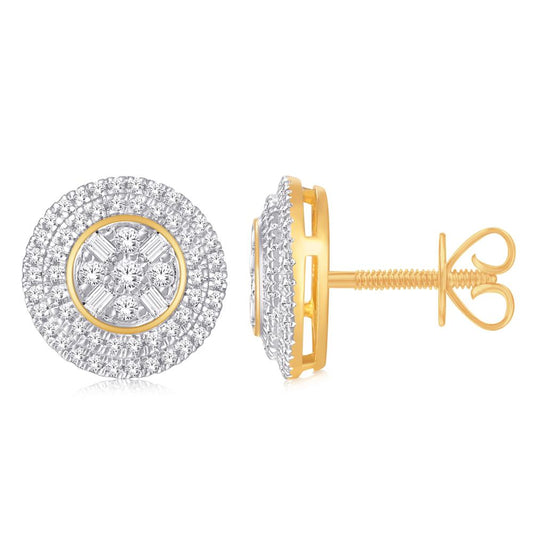 Diamond Round Earrings
