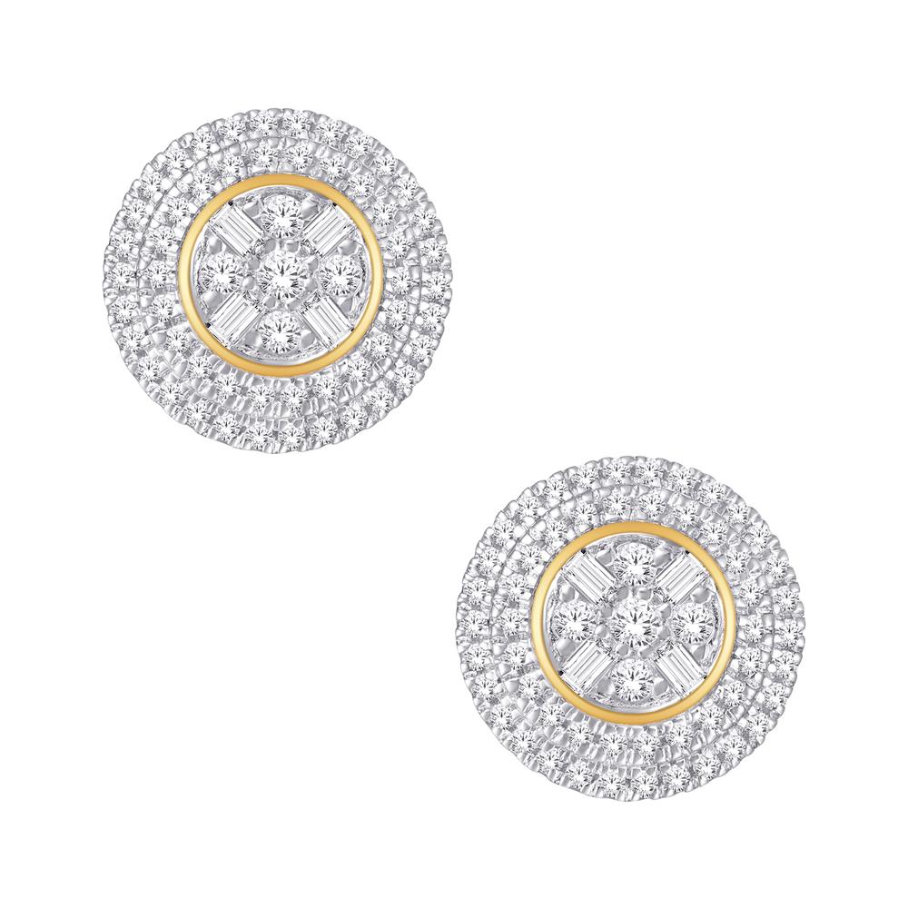 Diamond Round Earrings