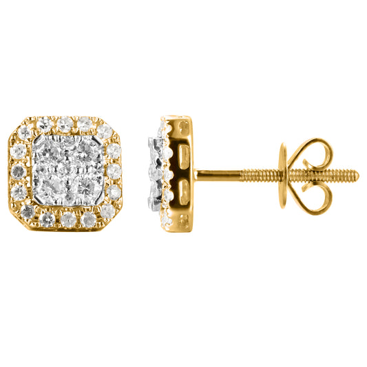 Diamond Cushion Earrings