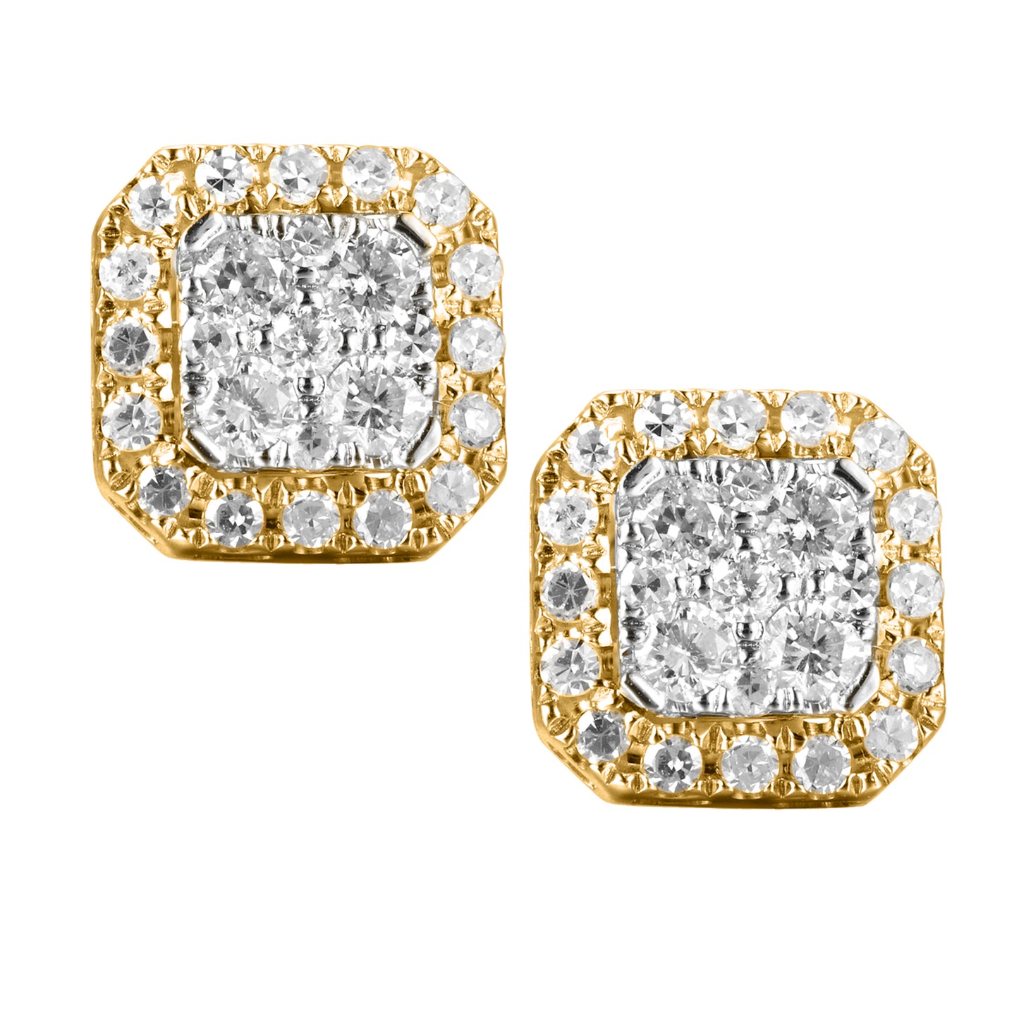 Diamond Cushion Earrings