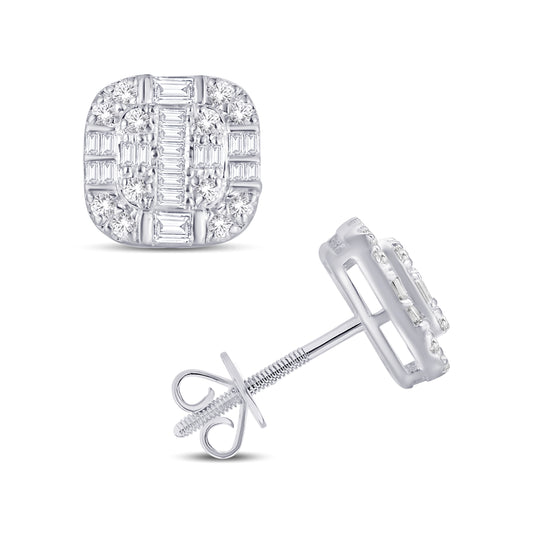 Diamond Cushion Earrings