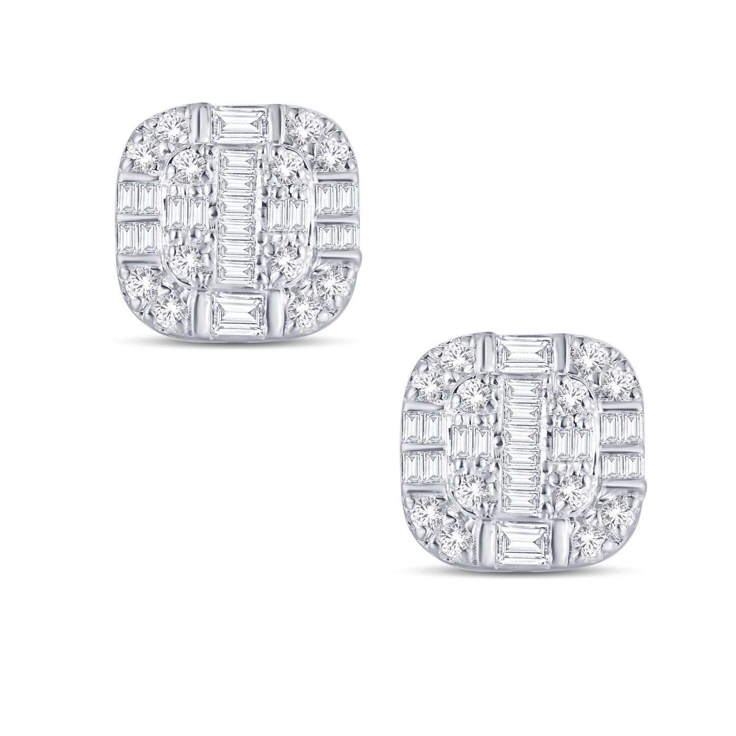 Diamond Cushion Earrings