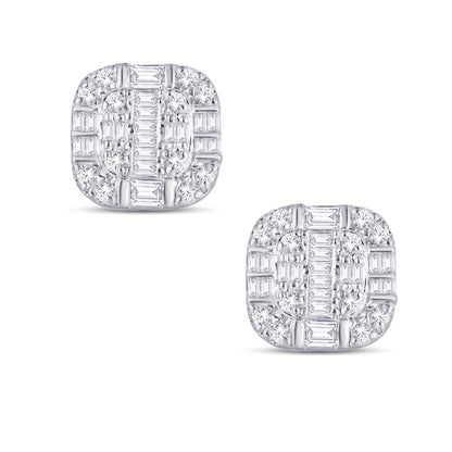 Diamond Cushion Earrings