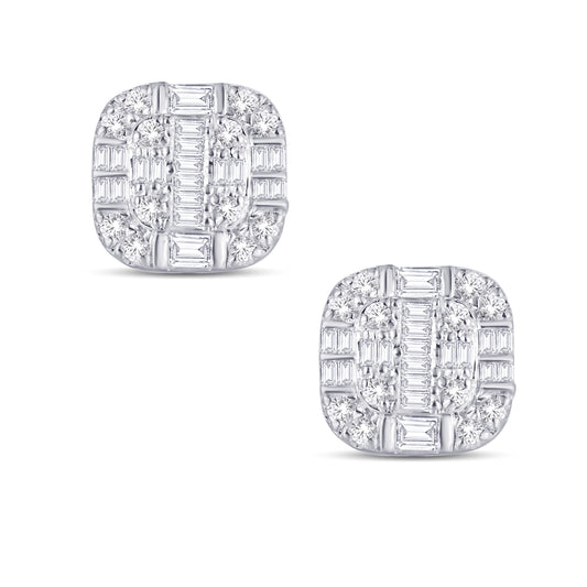 Diamond Cushion Earrings