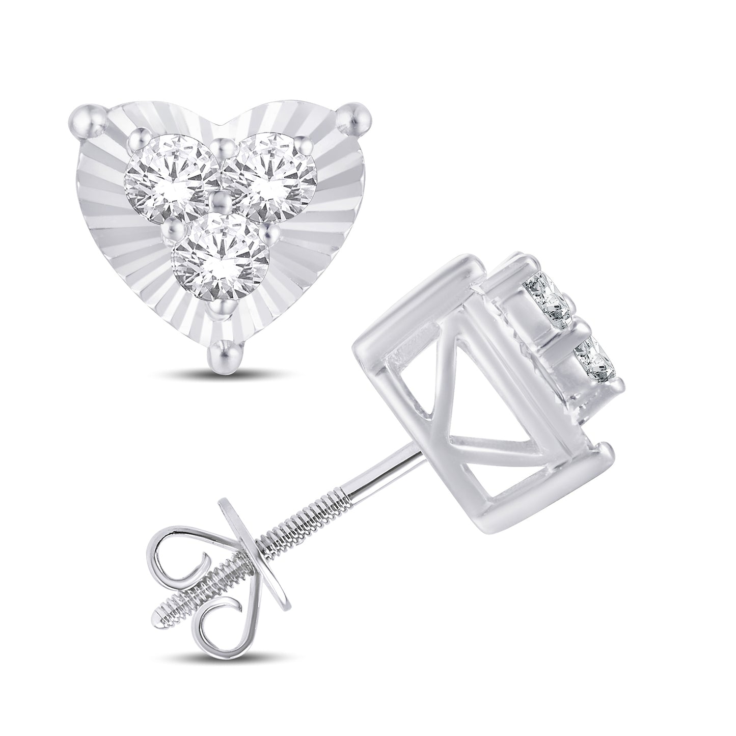 Diamond Heart Earrings