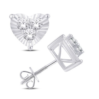 Diamond Heart Earrings