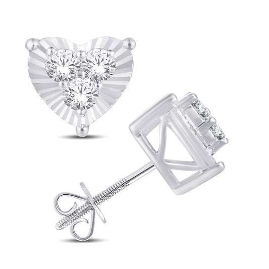 Diamond Heart Earrings