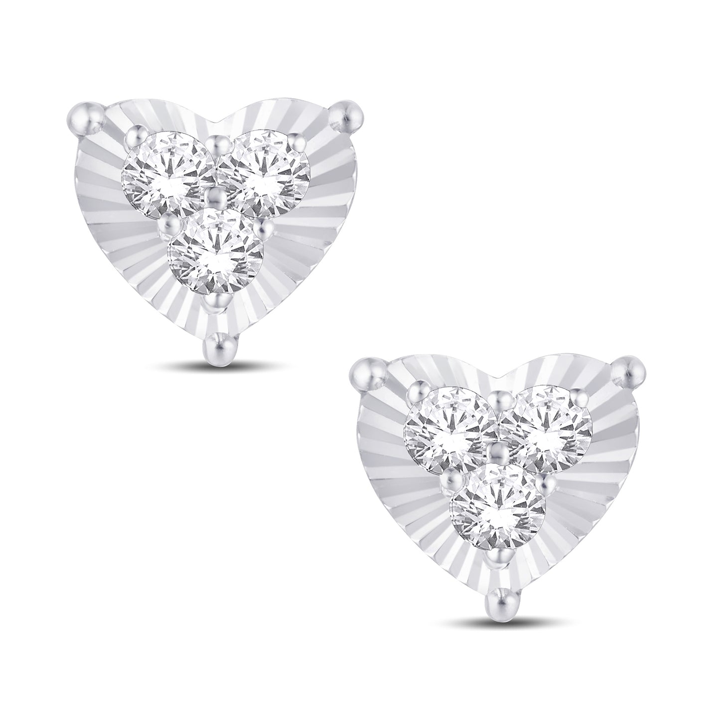 Diamond Heart Earrings
