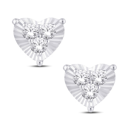 Diamond Heart Earrings