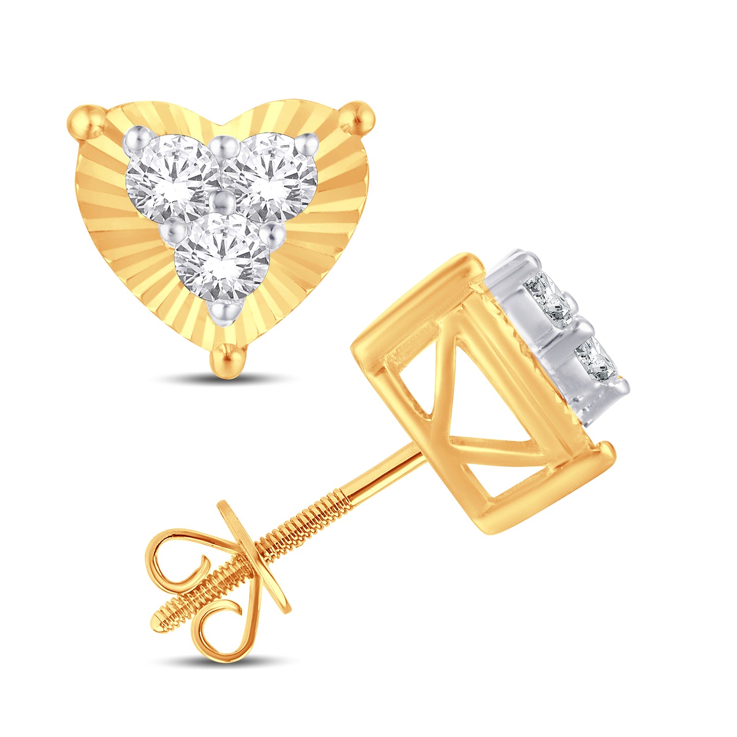Diamond Heart Earrings