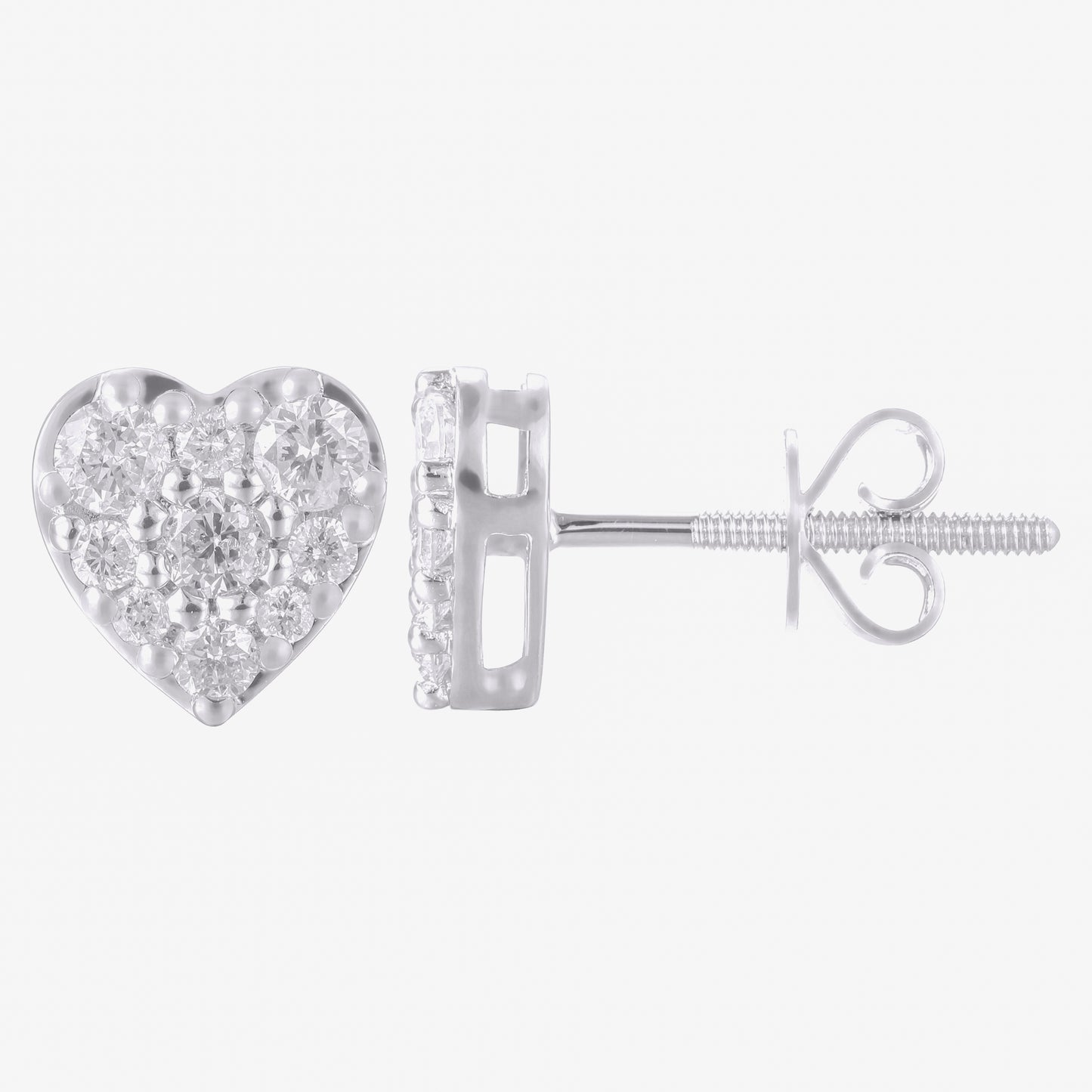 Diamond Heart Earrings