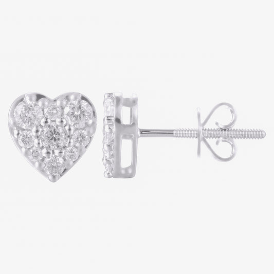 Diamond Heart Earrings