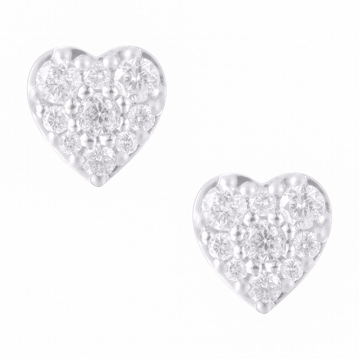 Diamond Heart Earrings
