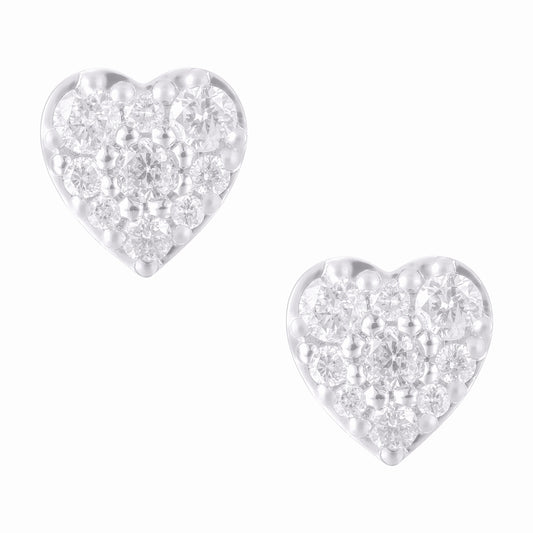 Diamond Heart Earrings