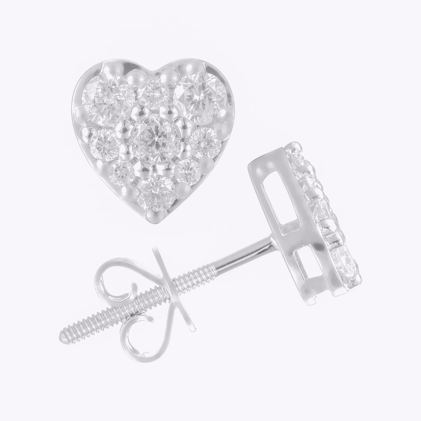 Diamond Heart Earrings