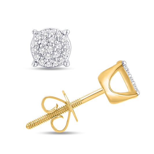 Diamond Round Earrings