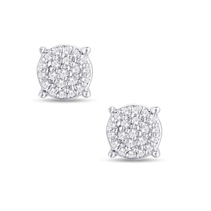 Diamond Round Earrings