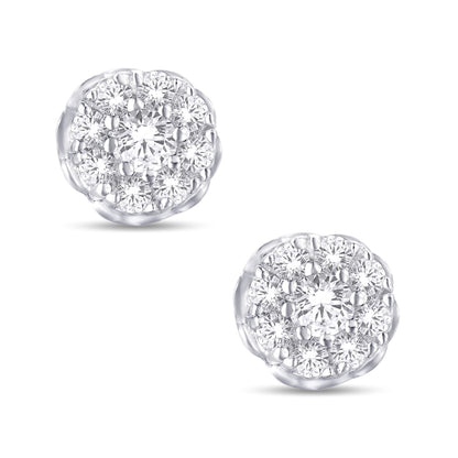 Diamond Flower Earrings