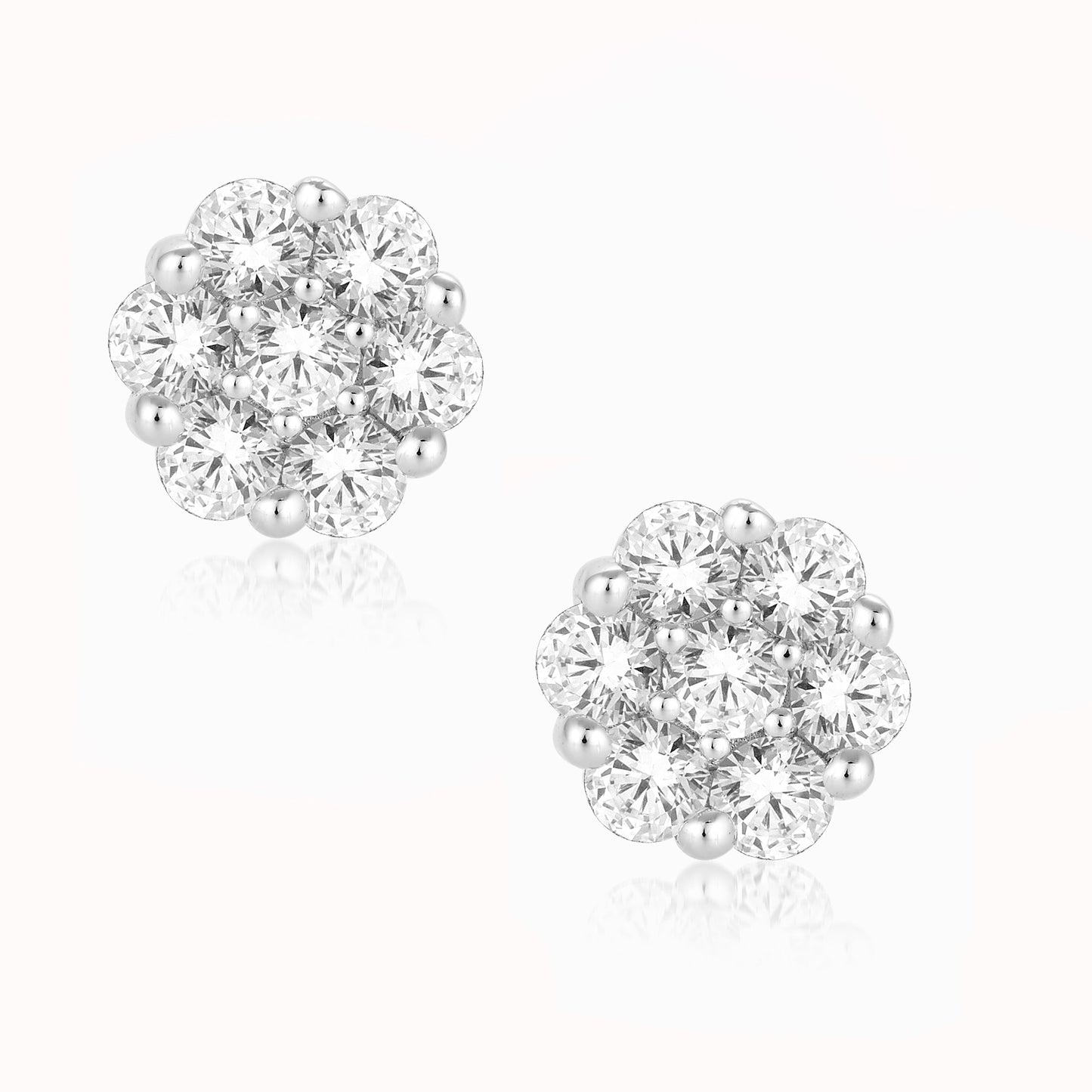 Diamond Flower Earrings