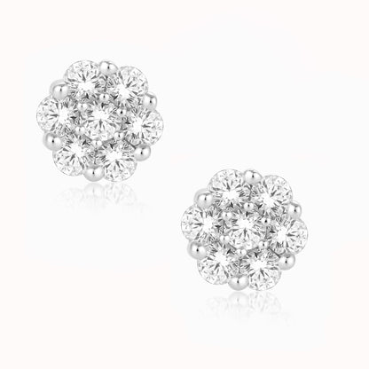 Diamond Flower Earrings