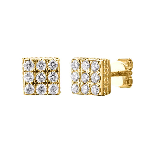 Diamond Square Earrings