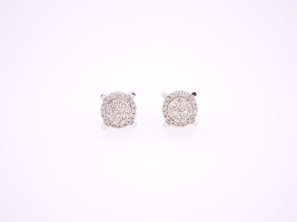 Diamond Round Earrings