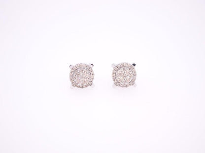 Diamond Round Earrings