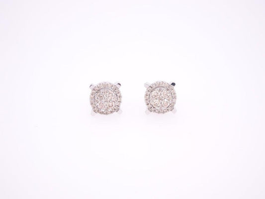 Diamond Round Earrings