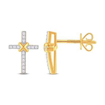 Diamond Cross Earrings