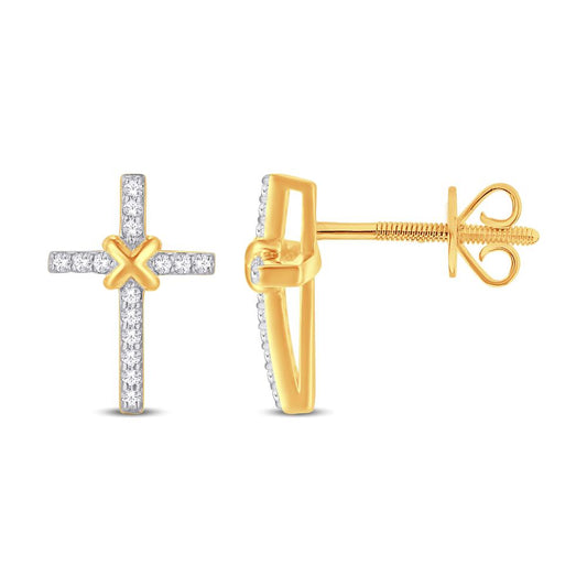 Diamond Cross Earrings