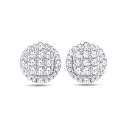 Diamond Round Earrings