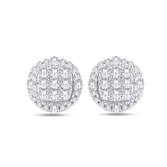 Diamond Round Earrings