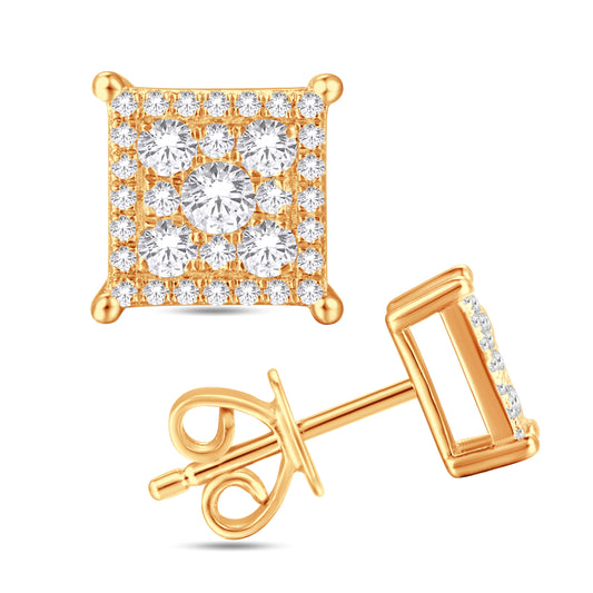 Diamond Square Earrings