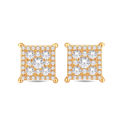 Diamond Square Earrings