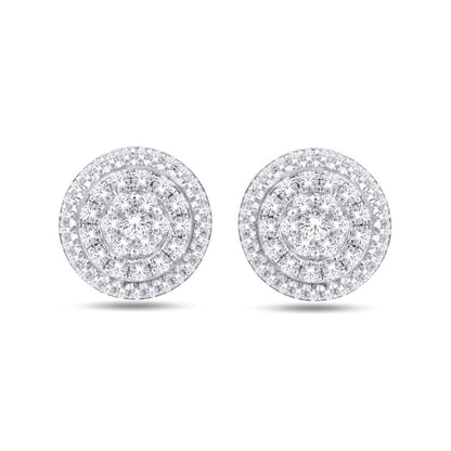 Diamond Round Earrings