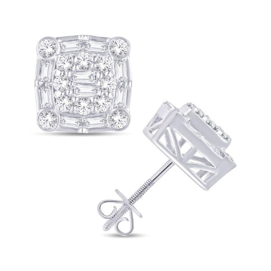 Diamond Square Earrings