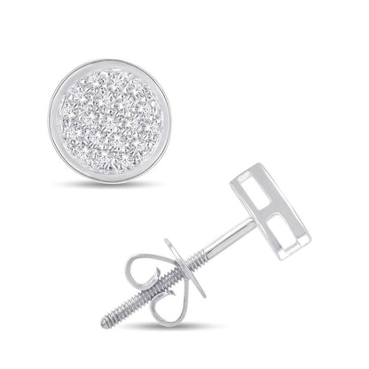 Diamond Round Earrings